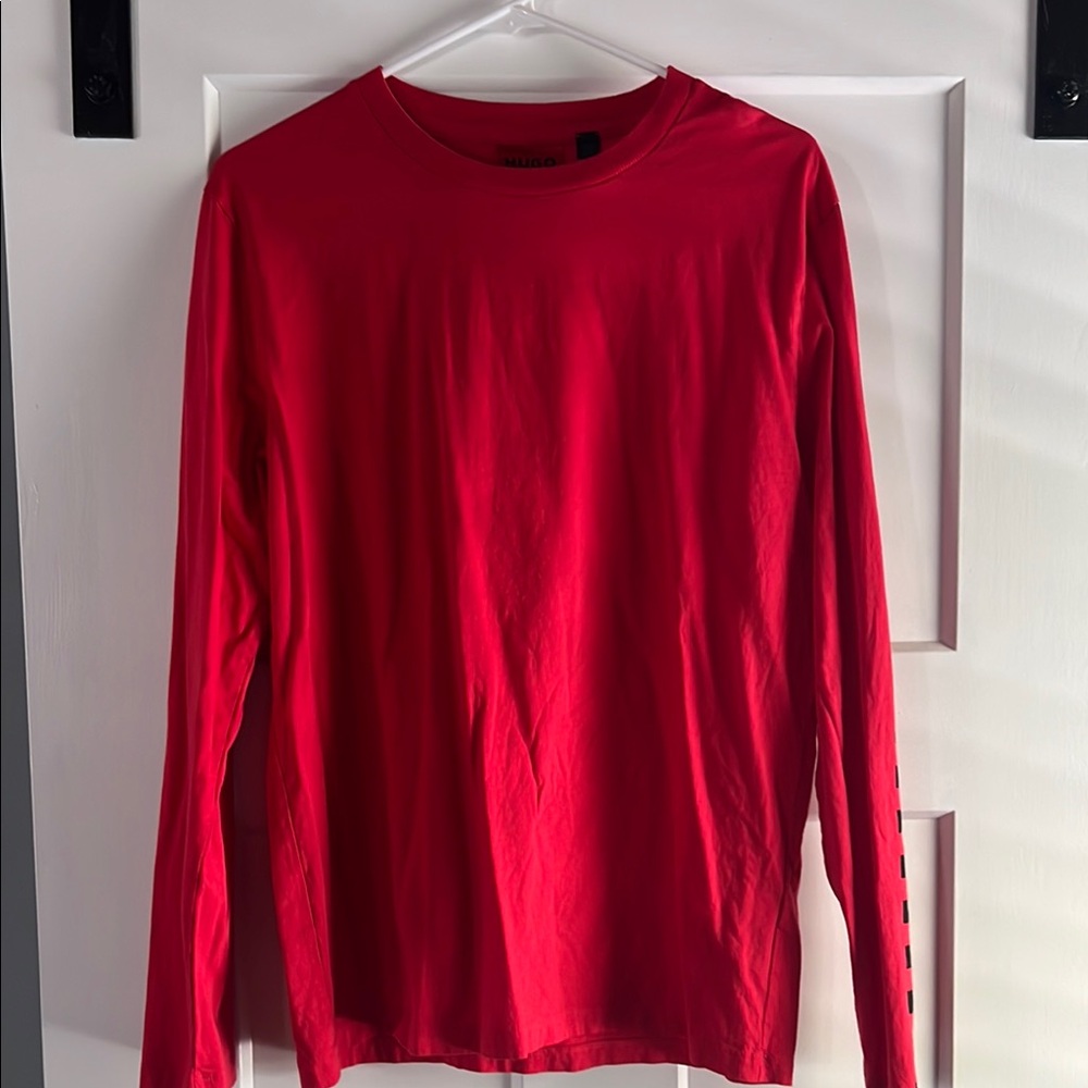 Red Long Sleeve Men's Shirt